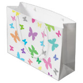 Kleurrijke vlinderkunst groot cadeauzakje (Achterkant Gekanteld)