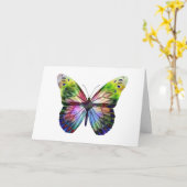  kleurrijke vlinderkunst kaart (Gele Bloem)