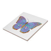 Kleurrijke vlinderkunst keramische tegel tegeltje (Zijkant)