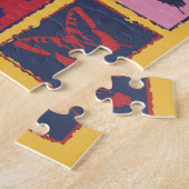 kleurrijke vlinderkunst legpuzzel (Zijkant)