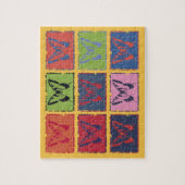 kleurrijke vlinderkunst legpuzzel (Verticaal)