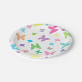 Kleurrijke vlinderkunst papieren bordje (Gekanteld)