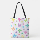 Kleurrijke vlinderkunst tote bag (Achterkant)