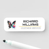 Kleurrijke vlindernaamplaatje - Richard Williams C Naamplaatje (In situ)