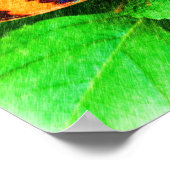 Kleurrijke vlinderpotlood Natuur Art Poster (Hoek)