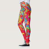 Kleurrijke vlinders 01.bw Rood BG Leggings (Links)