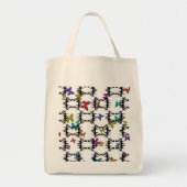 Kleurrijke vlinders achter een ijzeren hek tote bag (Voorkant)