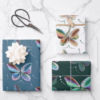 Kleurrijke vlinders alle gelegenheden inpakpapier vel