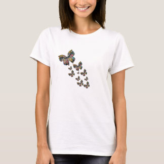 Kleurrijke vlinders | Artistieke Boho Flying T-shi T-shirt