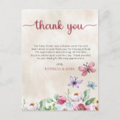 Kleurrijke Vlinders Baby shower Dank u Briefkaart (Voorkant)