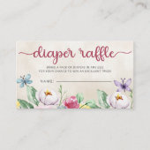 Kleurrijke Vlinders Baby shower Luier Raffle Informatiekaartje (Voorkant)