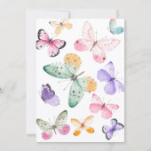 Kleurrijke Vlinders Baby shower Uitnodiging (Achterkant)