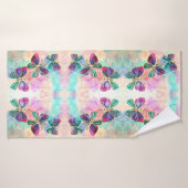 Kleurrijke vlinders badhanddoek (Badhanddoek)
