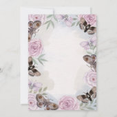 Kleurrijke vlinders bloemen verjaardag kaart (Achterkant)