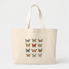 Kleurrijke Vlinders Boodschappentas Grote Tote Bag
