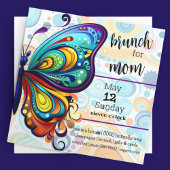 Kleurrijke vlinders | Brunch voor mama Kaart