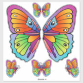 Kleurrijke Vlinders Custom-Cut Vinyl Sticker (Vel)