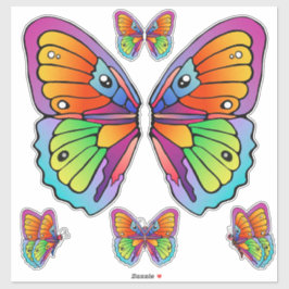 Kleurrijke Vlinders Custom-Cut Vinyl Sticker