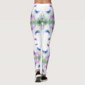 Kleurrijke Vlinders die in Natuur Leggings vliegen (Achterkant)