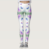 Kleurrijke Vlinders die in Natuur Leggings vliegen (Voorkant)