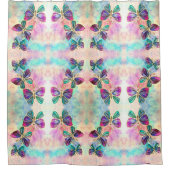 Kleurrijke vlinders - douchegordijn (Voorkant)