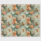 Kleurrijke  Vlinders en Bloemen (10) Cadeaupapier (Vlak)
