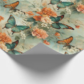 Kleurrijke  Vlinders en Bloemen (10) Cadeaupapier (Hoek)