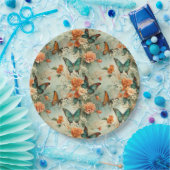 Kleurrijke Vlinders en Bloemen (10) Papieren Bordje (Feest)