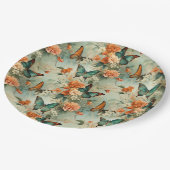 Kleurrijke Vlinders en Bloemen (10) Papieren Bordje (Gekanteld)