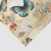 Kleurrijke Vlinders en Bloemen (11) Tissuepapier (Detail)
