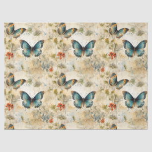 Kleurrijke  Vlinders en Bloemen (11) Tissuepapier