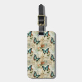 Kleurrijke  Vlinders en Bloemen (12) Bagagelabel (Voorkant verticaal)