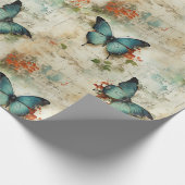 Kleurrijke  Vlinders en Bloemen (12) Cadeaupapier (Hoek)