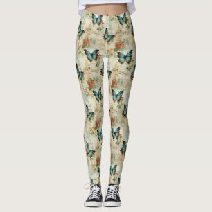 Kleurrijke Vlinders en Bloemen (12) Leggings