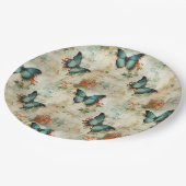 Kleurrijke  Vlinders en Bloemen (12) Papieren Bordje (Gekanteld)