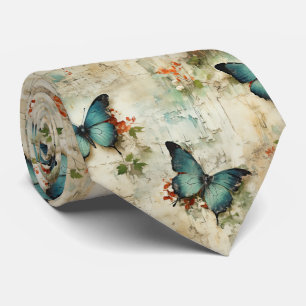 Kleurrijke  Vlinders en Bloemen (12) Stropdas