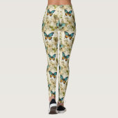 Kleurrijke  Vlinders en Bloemen (1) Leggings (Achterkant)