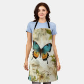 Kleurrijke Vlinders en Bloemen (1) Schort (Gedragen)