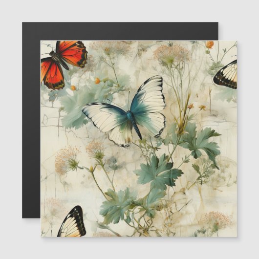 Kleurrijke  Vlinders en Bloemen (2) (Voorkant / Achterkant)