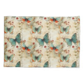 Kleurrijke  Vlinders en Bloemen (3) Kussensloop (Achterkant-Links)