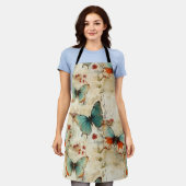 Kleurrijke Vlinders en Bloemen (3) Schort (Gedragen)