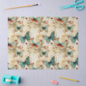 Kleurrijke  Vlinders en Bloemen (3) Tissuepapier (Craft)