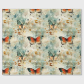 Kleurrijke  Vlinders en Bloemen (4) Cadeaupapier (Vlak)