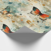 Kleurrijke  Vlinders en Bloemen (4) Cadeaupapier (Hoek)