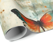 Kleurrijke  Vlinders en Bloemen (4) Cadeaupapier (Rol Hoek)