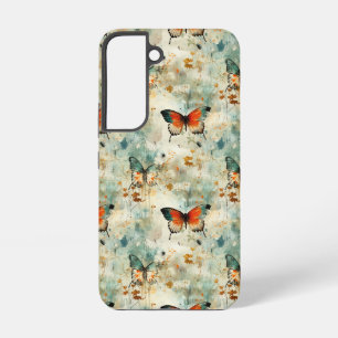 Kleurrijke Vlinders en Bloemen (4) Samsung Galaxy Hoesje