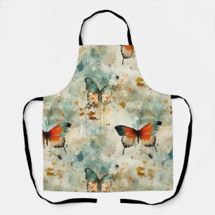 Kleurrijke  Vlinders en Bloemen (4) Schort