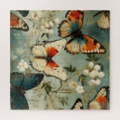 Kleurrijke Vlinders en Bloemen (5) Legpuzzel (Horizontaal)