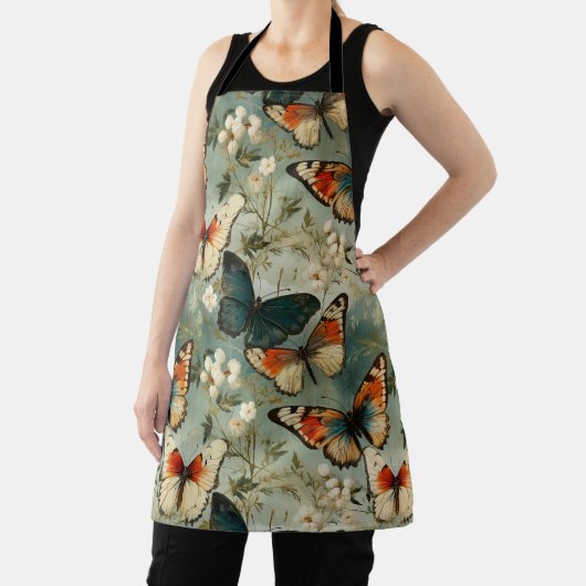 Kleurrijke  Vlinders en Bloemen (5) Schort (Insitu)