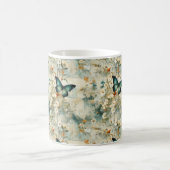 Kleurrijke  Vlinders en Bloemen (6) Koffiemok (Center)